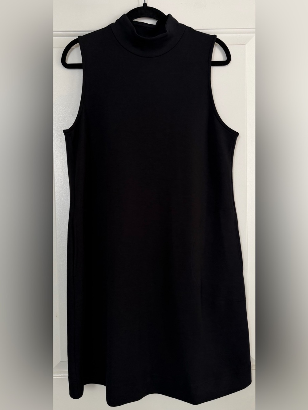 SPANX AirEssentials Black Sleeveless Mock Neck Dress with Pockets